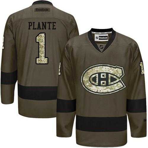 Glued Montreal Canadiens #1 Jacques Plante Green Salute to Service NHL Jersey,We sell and wholesale Glued Montreal Canadiens #1 Jacques Plante Green Salute to Service NHL Jersey on line form chian!